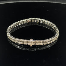 Load image into Gallery viewer, GRC Certified 3.65ctw Natural Diamond Bracelet 18K White Gold