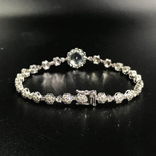 Load image into Gallery viewer, GRC Certified 4.5ct Natural Aquamarine & Diamond Bracelet