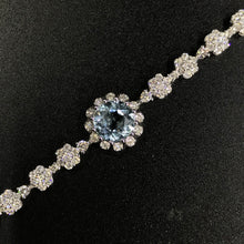 Load image into Gallery viewer, GRC Certified 4.5ct Natural Aquamarine & Diamond Bracelet