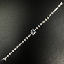 Load image into Gallery viewer, GRC Certified 4.5ct Natural Aquamarine & Diamond Bracelet