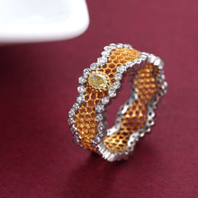 Load image into Gallery viewer, GRC Certified 0.466ctw Natural Yellow Diamond Ring