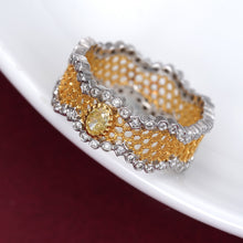 Load image into Gallery viewer, GRC Certified 0.466ctw Natural Yellow Diamond Ring