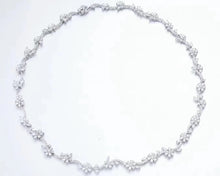 Load image into Gallery viewer, GRC Certified 9.155ctw Natural Diamond Flower Necklace