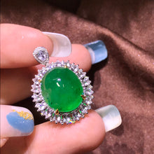 Load image into Gallery viewer, GRC Certified 9.54ct Natural Emereld Ring & Pendant in One Style