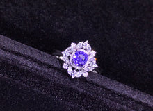 Load image into Gallery viewer, GRC Certified 0.90ct Sri Lanka Natural Unheated Sapphire & Diamond Ring