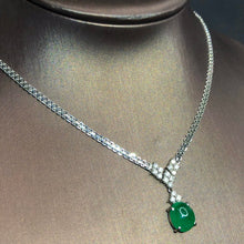 Load image into Gallery viewer, GRC Certified 3.92ctw Colombia Natural Emerald & Diamond Necklace