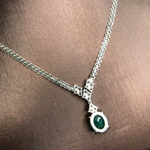 Load image into Gallery viewer, GRC Certified 3.92ctw Colombia Natural Emerald & Diamond Necklace