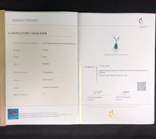 Load image into Gallery viewer, GRC Certified 22.20ctw Natural Emerald & Diamond Necklace