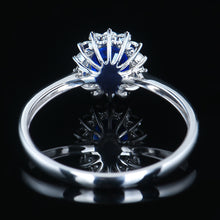 Load image into Gallery viewer, GRC Certified 1.25ctw Sri Lanka Natural Sapphire & Diamond Ring