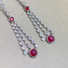 Load image into Gallery viewer, GRC Certified 3.53ctw Natural Burma Ruby & Diamond Earrings
