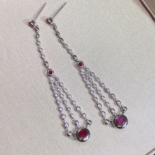 Load image into Gallery viewer, GRC Certified 3.53ctw Natural Burma Ruby & Diamond Earrings