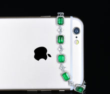 Load image into Gallery viewer, GRC Certified 8.42ctw Natural Emerald & Diamond Bracelet