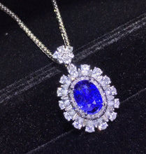 Load image into Gallery viewer, CGL Certified 3.97ctw Sri Lanka Natural Unheated Sapphire Ring & Pendant in One Sytle