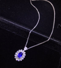 Load image into Gallery viewer, CGL Certified 3.97ctw Sri Lanka Natural Unheated Sapphire Ring & Pendant in One Sytle