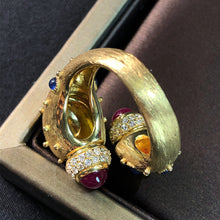 Load image into Gallery viewer, GRC Certified 6.655ctw Natural Emerald & Diamond Ring 18K Rose Gold