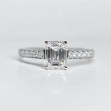 Load image into Gallery viewer, GIA Certified 1.010ct F SI1 Natural Diamond Ring 18K White Gold
