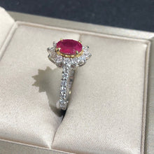 Load image into Gallery viewer, GRC Certified 1.98ctw Natural Ruby & Diamond Ring PT900
