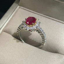 Load image into Gallery viewer, GRC Certified 1.98ctw Natural Ruby & Diamond Ring PT900
