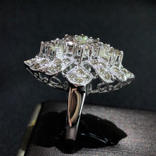 Load image into Gallery viewer, 3.500ctw Certified Natural Diamond Ring 18K White Gold