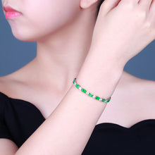Load image into Gallery viewer, GRC Certified 7.51ctw Natural Emerald Bracelet 18K White Gold