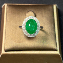 Load image into Gallery viewer, GRC Certified 3.598ctw Natural Emerald & Diamond Ring 18K White Gold