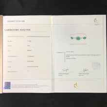 Load image into Gallery viewer, GRC Certified 12.319ctw Natural Emerald & Diamond Bracelet 18K White Gold