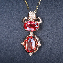 Load image into Gallery viewer, 1.630ctw Certified Natural Tourmaline & Diamond Pendant 18K Yellow Gold