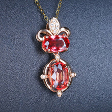 Load image into Gallery viewer, 1.630ctw Certified Natural Tourmaline & Diamond Pendant 18K Yellow Gold