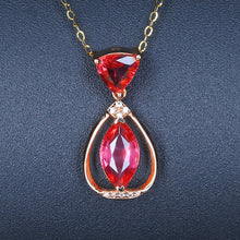 Load image into Gallery viewer, 2.31ctw Certified Pink Tourmaline & Diamond Pendant 18K Yellow Gold