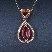 Load image into Gallery viewer, 2.31ctw Certified Pink Tourmaline & Diamond Pendant 18K Yellow Gold