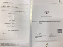 Load image into Gallery viewer, GRC Certified 1.30ctw Natural Ruby & Diamond Ring 18K White Gold