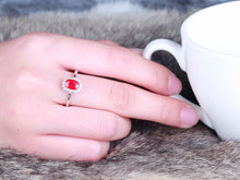 Load image into Gallery viewer, GRC Certified 1.30ctw Natural Ruby & Diamond Ring 18K White Gold