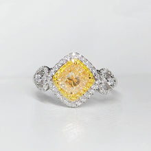 Load image into Gallery viewer, 1.298ctw Certified Natural Diamond Ring 18K White Gold