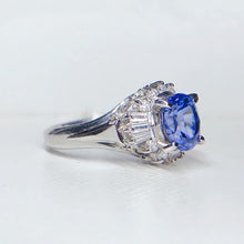 Load image into Gallery viewer, 2.110ctw Certified Sapphire & Diamond Ring 18K White Gold