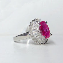 Load image into Gallery viewer, 2.33ctw Certified Ruby & Diamond Ring PT900