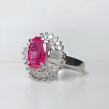 Load image into Gallery viewer, 2.33ctw Certified Ruby & Diamond Ring PT900