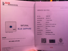 Load image into Gallery viewer, GIS Certified 0.990ct Natural Unheated Sapphire & Diamond Ring 18K White Gold