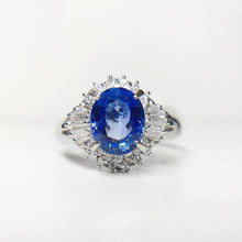 Load image into Gallery viewer, 2.180ctw Certified Sapphire & Diamond Ring in18K White Gold