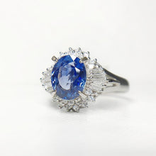 Load image into Gallery viewer, 2.180ctw Certified Sapphire & Diamond Ring in18K White Gold
