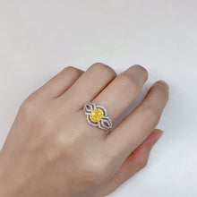 Load image into Gallery viewer, GIA Certified 1.228ctw Yellow Diamond Ring 18K White Gold