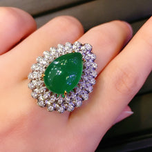 Load image into Gallery viewer, GRC Certified 10.578ctw Emerald Pendent & Ring In One Style 18K White Gold