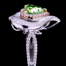 Load image into Gallery viewer, GIA Certifie 2.01ct Heart Fancy Brownish Greenish Yellow Natural Diamond Ring & Pendant in One Style