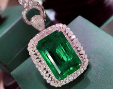 Load image into Gallery viewer, GUILD Certified 22.96ctw Natural Emerald Ring & Pendant in One Style