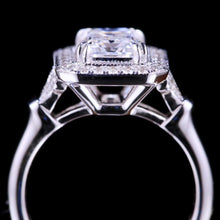 Load image into Gallery viewer, GIA Certified 2.02ct D VS2 Natural Emerald Cut Diamond Ring in 18K Gold