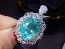 Load image into Gallery viewer, GUILD Certified 9.96ct Natural Paraiba Tourmaline Ring & Pendant in One Style