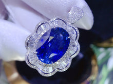 Load image into Gallery viewer, GIL Certified 10.01ct Natural Cornflower Blue Unheated Sapphire Ring & Pendant in One Style