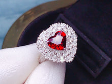 Load image into Gallery viewer, GRS Certified 3.43ctw Natural Vivid Red Unheated Ruby Ring & Pendant in One Style