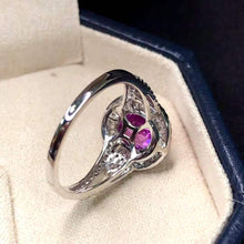 Load image into Gallery viewer, CGL Certified 2.76ctw Sri Lanka Natura Unheated Padparadscha Sapphire & Diamond Ring