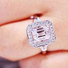 Load image into Gallery viewer, GIA Certified 2.02ct D VS2 Natural Emerald Cut Diamond Ring in 18K Gold