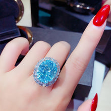 Load image into Gallery viewer, GUILD Certified 17.95ct Natural Neon Blue Paraiba Tourmaline Ring & Pendant in One Style